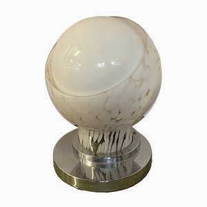 Italienische Blwon Glas Tischlampe von Mazzega, 1970er