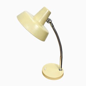 Lámpara de mesa cuello de ganso en beige, años 60