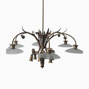 Mid-Century 12-Light Chandelier by Pietro Chiesa for Fontana Arte