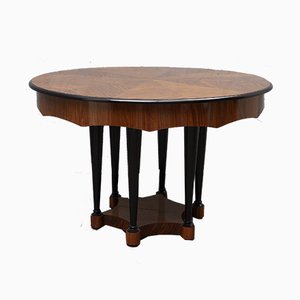 Biedermeier Extendable Walnut Wood Table, 1890s