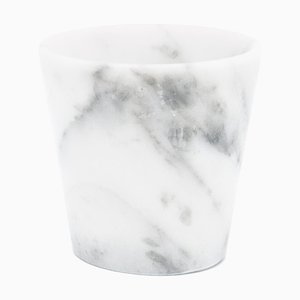 Bicchiere Grappa in marmo di Carrara bianco di Fiammettav Home Collection