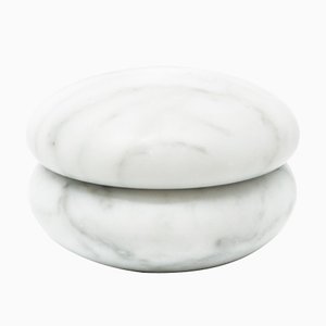 Molinillo de pimienta de mármol de Carrara blanco de Fiammettav Home Collection