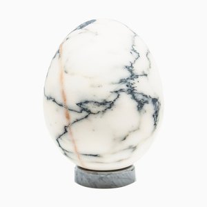 Egg mediano de mármol Paonazzo de Fiammettav Home Collection