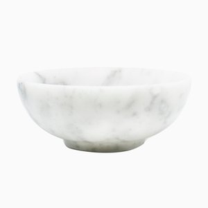 Rice Bowl in White Carrara Marble from Fiammettav Home Collection