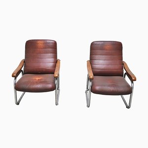 Bauhaus Stil Sessel, 1950er, 2er Set