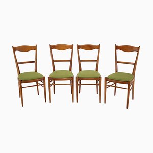 Beech Dining Chairs, 1960s, Set of 4