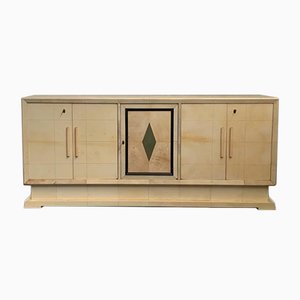 Italienisches Art Deco Sideboard aus Pergament, 1930er