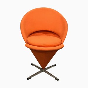 Kegelförmiger Stuhl in Orange von Verner Panton für Rosenthal, 1950er