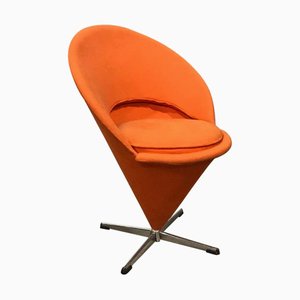 Chaise Conique en Tissu Orange par Verner Panton pour Rosenthal, 1960s