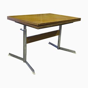 Folding Coffee or Dining Table on Chrome Metal Base, 1960s