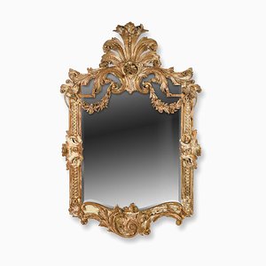 Specchio grande Luigi XVI in legno dorato