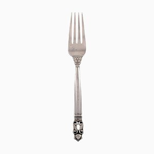 Georg Jensen Acorn Lunch Fork in Sterling Silver, 1940s