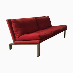 Red Chrome Base Sofa by Dick Lookman for Bas Van Pelt, 1970s