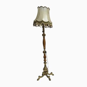 Brass and Alabaster Floor Lamp, 1950s