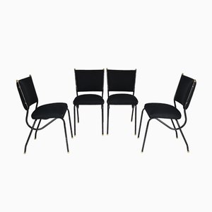 Chaises de Salon Style BBPR, Italie, 1950s, Set de 4