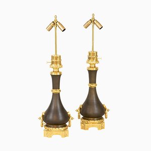 Louis XVI Style Table Lamps by Maison Gagneau, 1880s, Set of 2