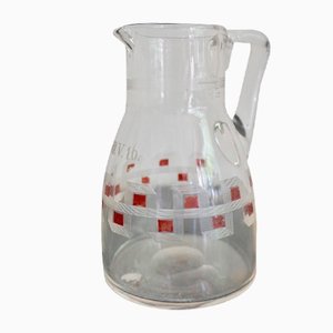 Vaso per il latte antico in vetro Jugendstil, Austria