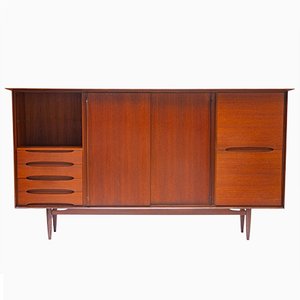 Großes dänisches Highboard mit Teak Furnier, 1960er