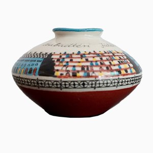 Handbemalte Ungarische Mid-Century Keramik Vase, 1960er