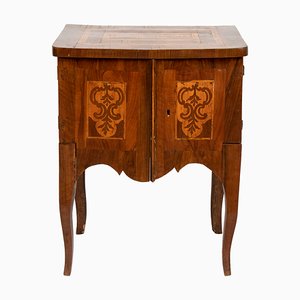 18th Century Bar Cabinet in Walnut with Maple and Fruit Wood Inlays