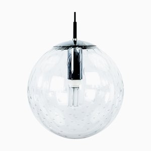 Large Mid-Century Glass Globe Ceiling Lamp from Raak