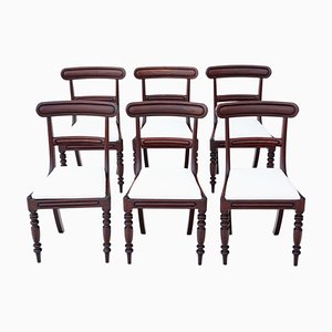 Viktorianische Esszimmerstühle aus Mahagoni, 6er Set