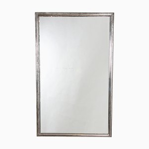 Miroir de Bistrot Antique en Feuille d'Argent, France