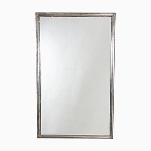 Specchio da bistrò antico a forma di foglia d'argento, Francia