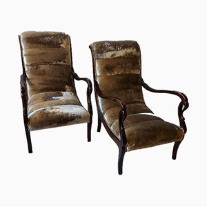 Set of Mid-Century Swan Lounge Chairs, 1950s