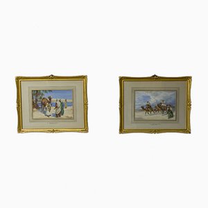 Aquarelles Vintage par Arthur Keith, Set de 2