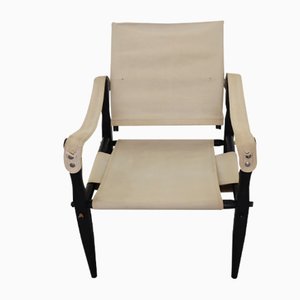 Mid-Century Danish Safari Armchair, 1950s