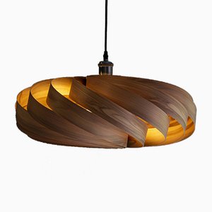 Large Walnut Andromeda Pendant Lamp by Manuel Döpper for Large Walnut Andromeda Pendant Lamp by Manuel Döpper for