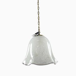 Vintage Bell-Shaped Glass Pendant Lamp from Doria Leuchten, 1960s