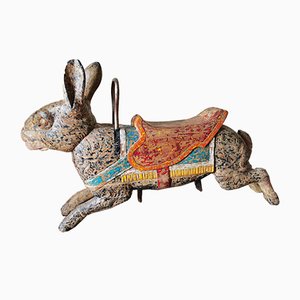 Bemalter Vintage Hase aus Frankreich