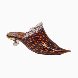 Zapato de cristal de Murano de Fratelli Toso, años 60