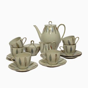 German Porcelain Coffee Set from Wintarling, 1950s, Set of 15