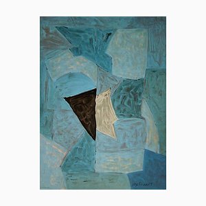 Affiche d'Exposition Serge Poliakoff, Composition Bleue, 1970