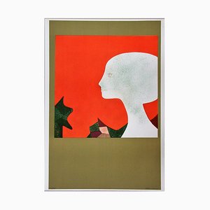 Profil Lithograph by André Minaux, 1973