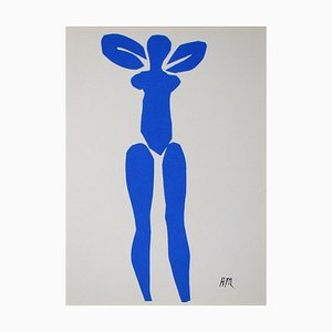Litografía Naked de pie azul de Henri Matisse, 1961