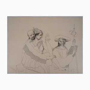 Dessin The Lovers and the Pilgrim par Miguel Conde, 1993