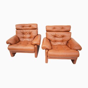 Set of Coronado High Back Lounge Chairs by Tobia & Afra Scarpa for B&B Italia / C&B Italia, 1976
