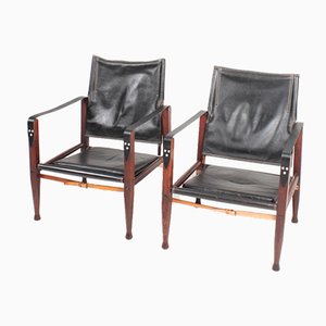 Poltrone Mid-Century in pelle di Kaare Klint per Rud. Rasmussen, anni '60