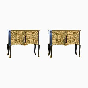 Vintage William Morris Louis XV Commodes, Set of 2