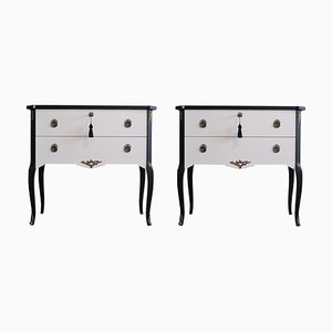 Commode Style Gustavien Style Louis XV Coco Chanel Vintage, Set de 2