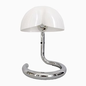 Vintage Chrome Table Lamp from Metalarte, 1970s