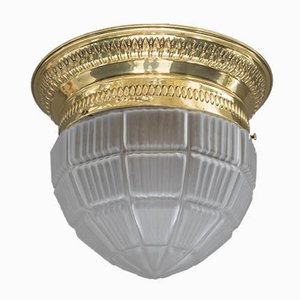 Lámpara de techo Art Déco de vidrio, años 20
