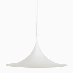 White Semi Pendant Lamp by Claus Bonderup & Torsten Thorup for Fog & Mørup, 1970s