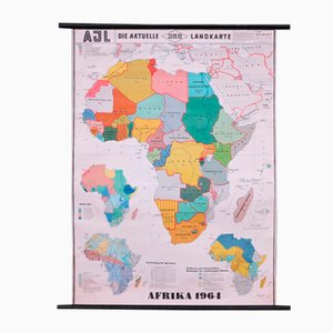Carte Scolaire d'Afrique par Dr. E. Kremling pour JRO, 1964