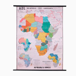 School Wall Map of Africa by Dr. E. Kremling for JRO, 1964