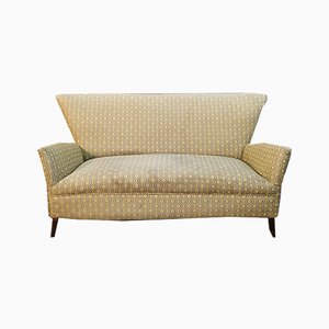 Mid-Century Sofa aus Stoff & Holz, 1960er